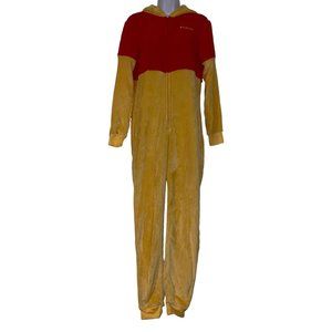 Disney Winnie the Pooh Pajamas Womens M 8 10 Unionsuit Costume Soft Fleece